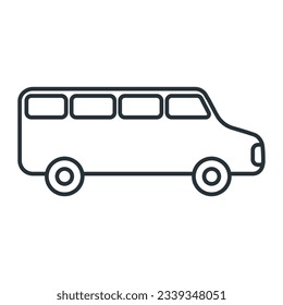 Minibus icon vector on trendy style for design and print