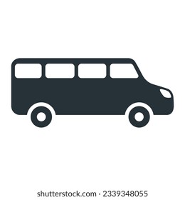 Minibus icon vector on trendy style for design and print