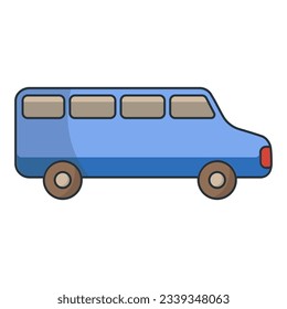 Minibus icon vector on trendy style for design and print