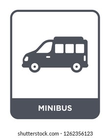 minibus icon vector on white background, minibus trendy filled icons from Transportation collection, minibus simple element illustration