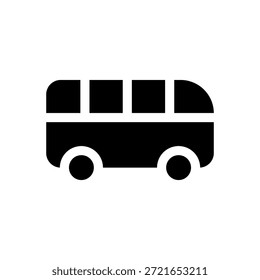 Ilustración de diseño de símbolo de Vector de icono de minibús