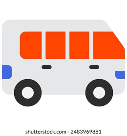 Minibus icon for web, app, infographic, etc