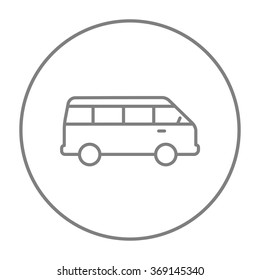 Minibus line icon.