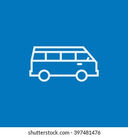 Minibus line icon.