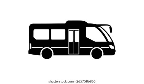 Minibus Silhouette with Large Windshield