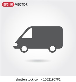 minibus single vector icon on light background