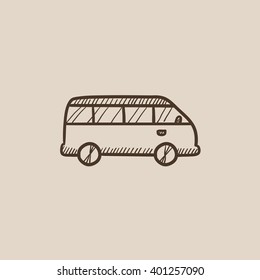 Icono de esbozo de minibus.