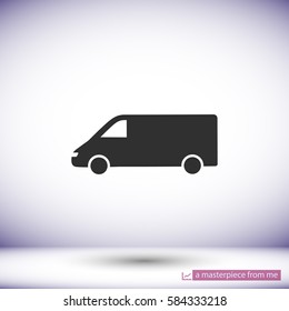 minibus vector icon 10 EPS