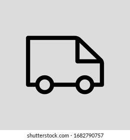 minibus vector icon flat simple