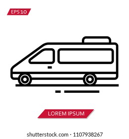 minibus vector icon symbol
