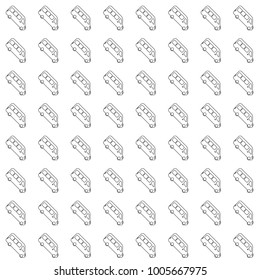 Minibus vector seamless pattern