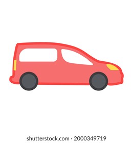 Minicar, flat design of private transport