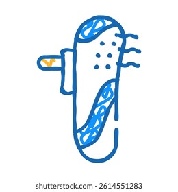 mini-cleaner air filter from socket doodle icon sketch vector. mini-cleaner air filter from socket sign. isolated symbol illustration