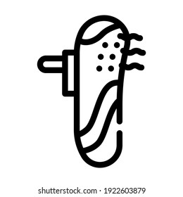 mini-cleaner air filter from socket line icon vector. mini-cleaner air filter from socket sign. isolated contour symbol black illustration