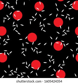 Minilmal modern geometric shape seamless pattern in japanese style vector EPS10 ,Design for fashion fabric,web,wallpaper,wrapping and all prints on black.