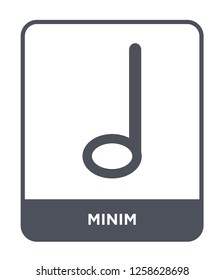 minim icon vector on white background, minim trendy filled icons from Music and media collection, minim simple element illustration
