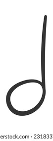 Minim Music Note Vector Illustration