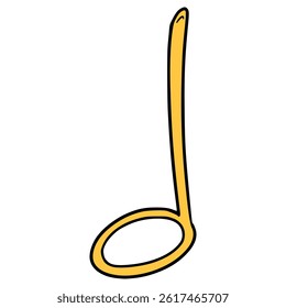 minim sign music illustration hand drawn isolated vector