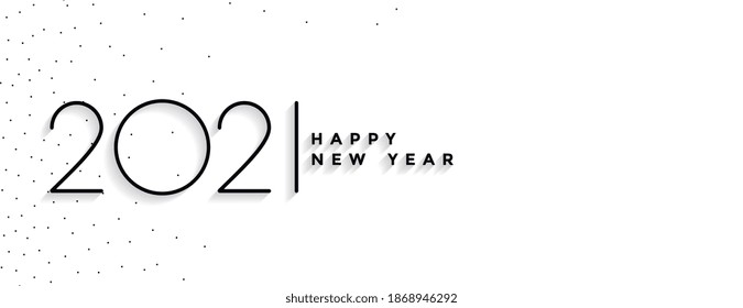 minimal 2021 happy new year elegant banner design