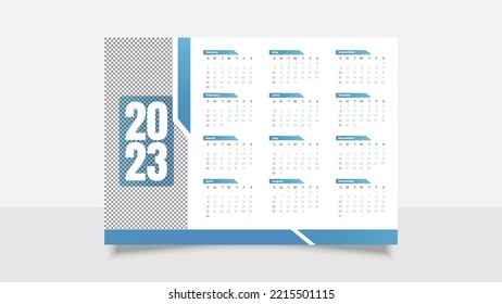 minimal 2023 calendar design template