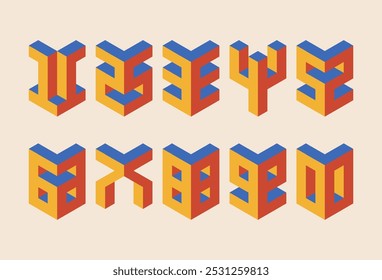 Número mínimo de 3D de design geométrico de 20s