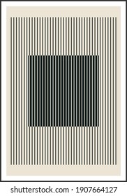 Minimal 20s geometric design poster, vector template with primitive shapes elements, modern hipster style