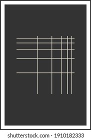 Minimal 20s geometric design poster, vector template with primitive shapes elements, modern hipster style