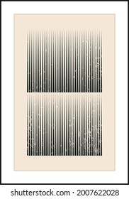 Minimal 20s geometric design poster, vector template with primitive shapes
