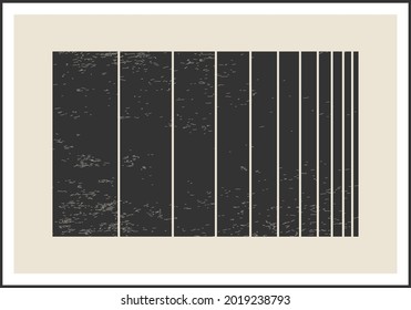 Minimal 20s geometric design poster, vector template with primitive shapes
