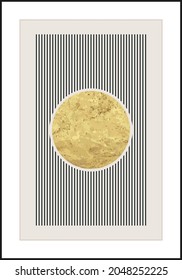 Afiche de diseño geométrico mínimo de los años 20, plantilla vectorial con formas primitivas
