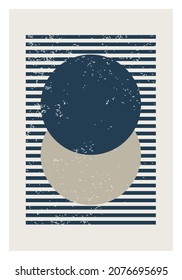 Minimales geometrisches Design-Poster der 20er Jahre, Vektorvorlage mit primitiven Formen