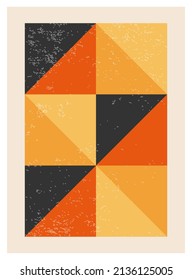 Afiche de diseño geométrico mínimo de los años 20 con formas primitivas