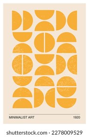 Minimales geometrisches Design-Poster der 20er Jahre, Vektorvorlage mit primitiven Formen