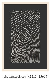 Afiche de diseño geométrico mínimo de los años 20, plantilla vectorial con formas primitivas