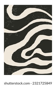 Minimal 20s geometric design poster, vector template with primitive shapes