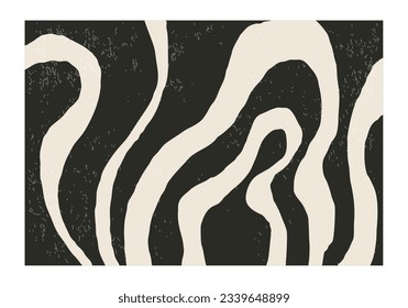 Minimal 20s geometric design poster, vector template with primitive shapes