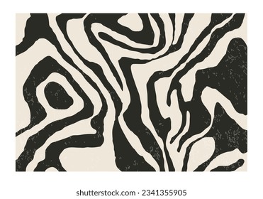 Minimal 20s geometric design poster, vector template with primitive shapes