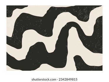 Minimal 20s geometric design poster, vector template with primitive shapes