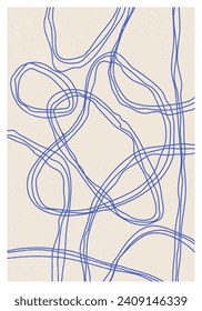 Minimal 20s geometric design poster, vector template with primitive shapes