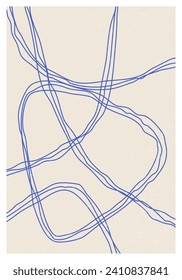 Minimal 20s geometric design poster, vector template with primitive shapes