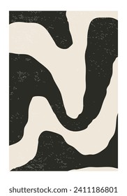 Minimal 20s geometric design poster, vector template with primitive shapes