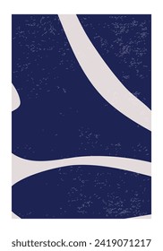 Minimal 20s geometric design poster, vector template with primitive shapes