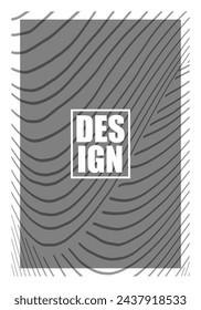 Minimal 20s geometric design poster, vector template with primitive shapes