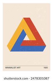 Minimal 20s geometric design poster