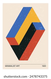 Minimal 20s geometric design poster