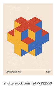 Minimal 20s geometric design poster