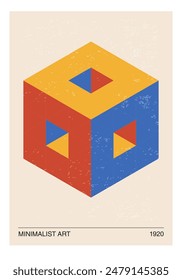 Minimal 20s geometric design poster