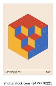 Minimal 20s geometric design poster