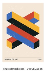 Minimal 20s geometric design poster