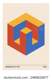 Minimal 20s geometric design poster